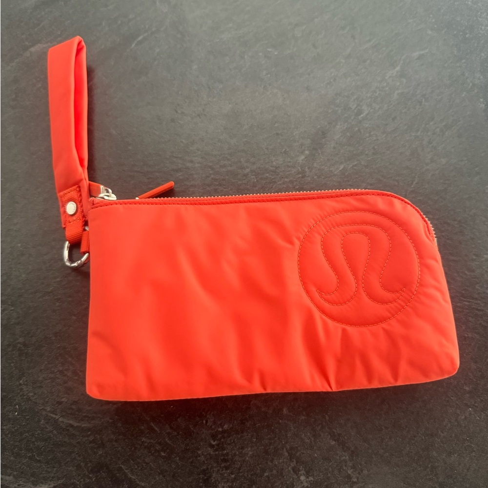 Lululemon Orange Wristlet Clutch